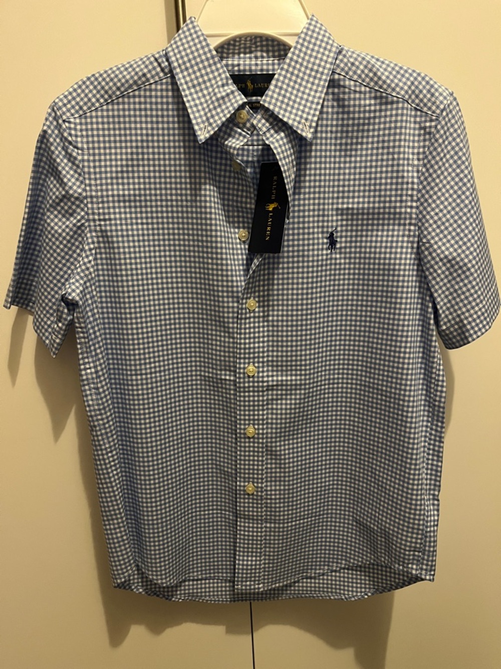 Short sleeve Ralph Lauren button down shirt size 10/12 for boys